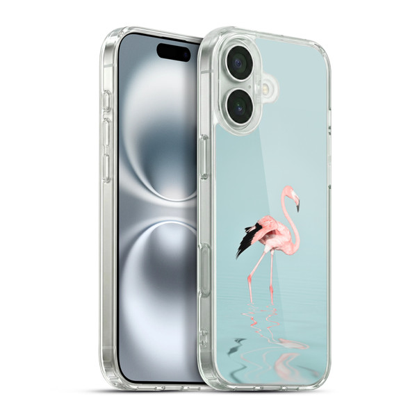 LebensArt Beings Flamingo Soft Gel Case for Apple iPhone 16 Plus & MagSafe