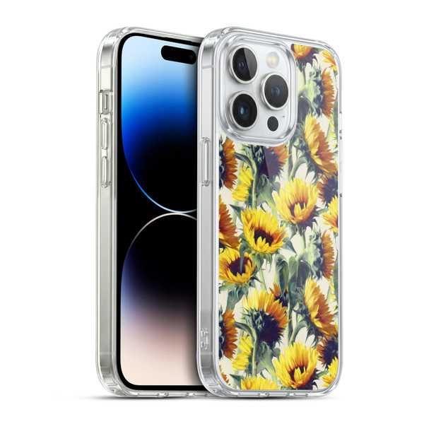Micklyn Le Feuvre Florals Sunflowers Forever Soft Gel Case for Apple iPhone 14 Pro & MagSafe
