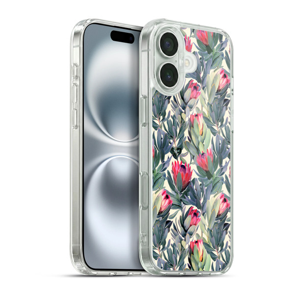 Micklyn Le Feuvre Florals Painted Protea Soft Gel Case for Apple iPhone 16 Plus & MagSafe
