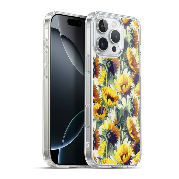 Micklyn Le Feuvre Florals Sunflowers Forever Soft Gel Case for Apple iPhone 16 Pro Max & MagSafe