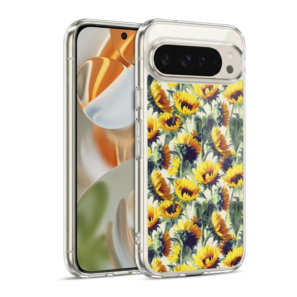 Micklyn Le Feuvre Florals Sunflowers Forever Soft Gel Case for Google Pixel 9 / Pixel 9 Pro