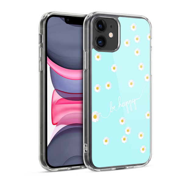 Monika Strigel Happy Daisy Aqua Soft Gel Case for Apple iPhone 11