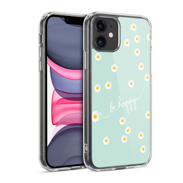 Monika Strigel Happy Daisy Mint Soft Gel Case for Apple iPhone 11