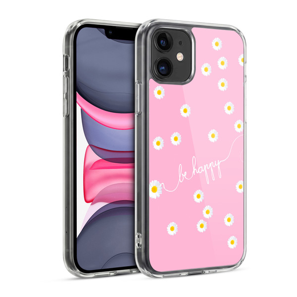 Monika Strigel Happy Daisy Pink Soft Gel Case for Apple iPhone 11