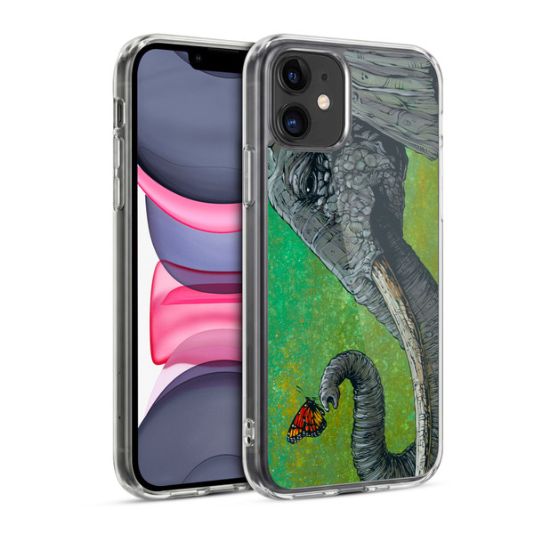 David Lozeau Colourful Grunge The Elephant Soft Gel Case for Apple iPhone 11