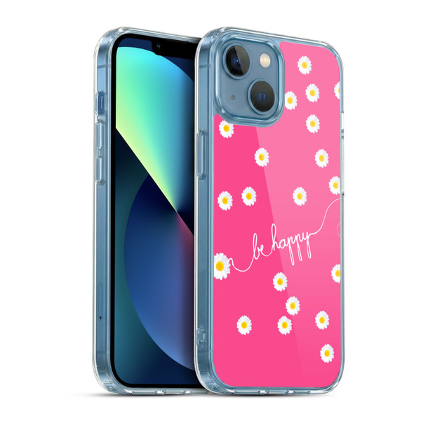 Monika Strigel Happy Daisy Hotpink Soft Gel Case for Apple iPhone 13 Mini & MagSafe