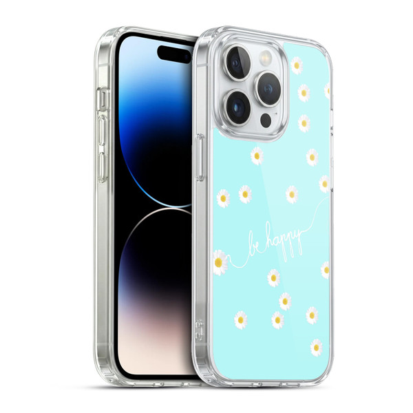 Monika Strigel Happy Daisy Aqua Soft Gel Case for Apple iPhone 13 Pro & MagSafe