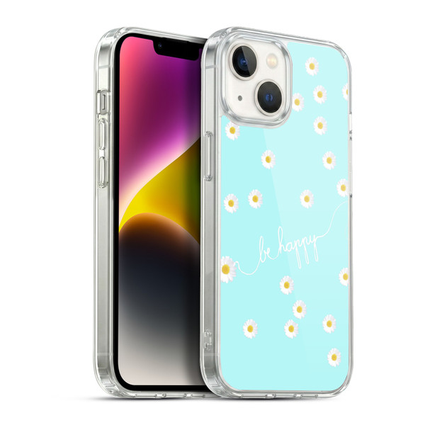 Monika Strigel Happy Daisy Aqua Soft Gel Case for Apple iPhone 14