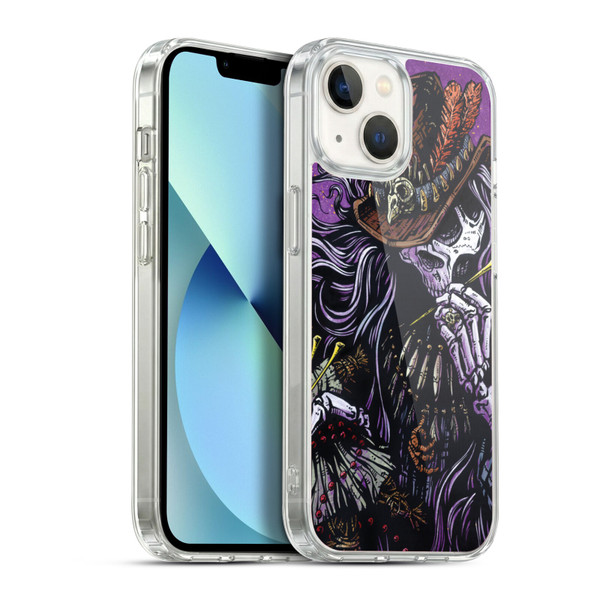 David Lozeau Colourful Grunge Voodoo Priest Soft Gel Case for Apple iPhone 13