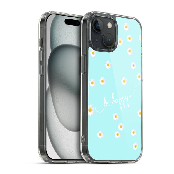Monika Strigel Happy Daisy Aqua Soft Gel Case for Apple iPhone 15 & MagSafe