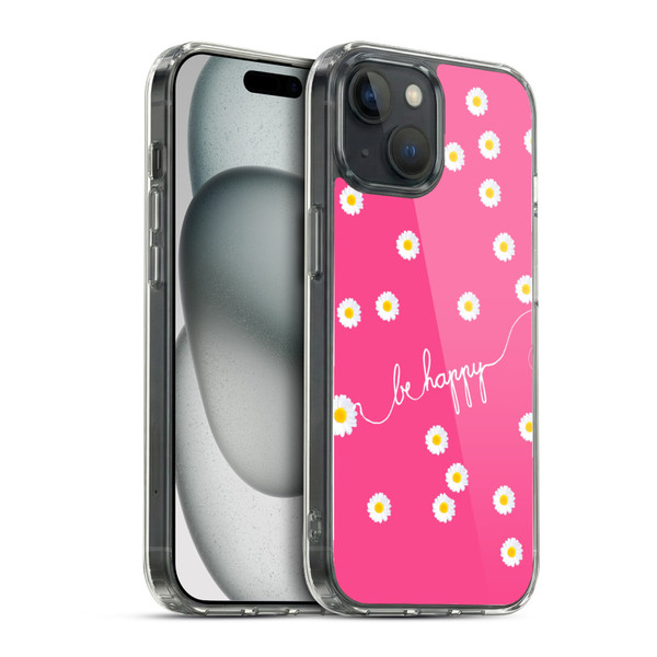 Monika Strigel Happy Daisy Hotpink Soft Gel Case for Apple iPhone 15 & MagSafe