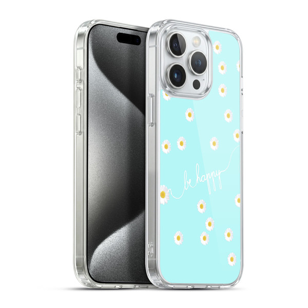 Monika Strigel Happy Daisy Aqua Soft Gel Case for Apple iPhone 15 Pro Max & MagSafe