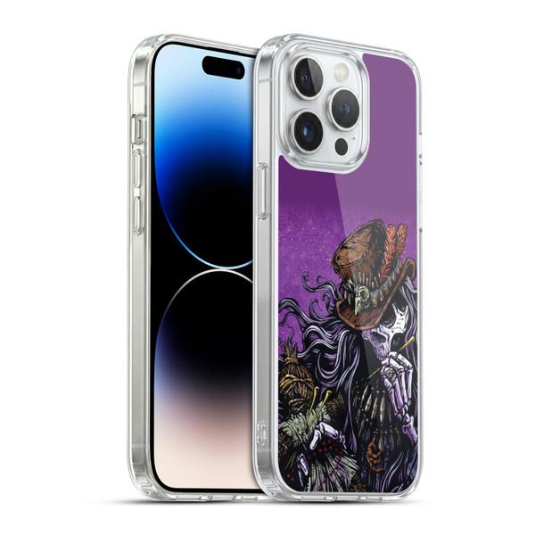 David Lozeau Colourful Grunge Voodoo Priest Soft Gel Case for Apple iPhone 14 Pro Max & MagSafe
