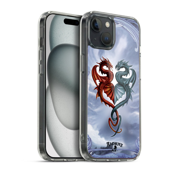 Alchemy Gothic Dragon Draconic Tryst Soft Gel Case for Apple iPhone 15 Plus & MagSafe