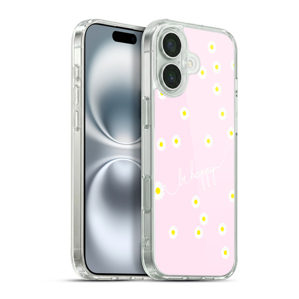Monika Strigel Happy Daisy Softpink Soft Gel Case for Apple iPhone 16 Plus & MagSafe