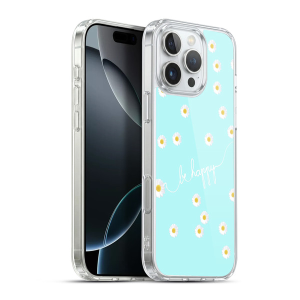 Monika Strigel Happy Daisy Aqua Soft Gel Case for Apple iPhone 16 Pro Max & MagSafe