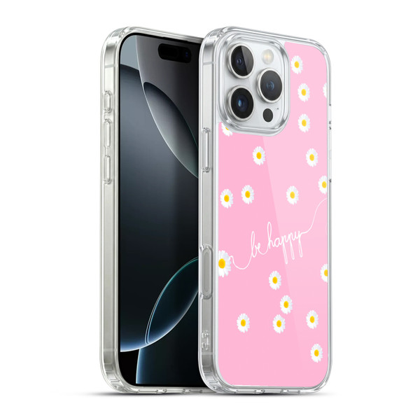 Monika Strigel Happy Daisy Pink Soft Gel Case for Apple iPhone 16 Pro Max & MagSafe