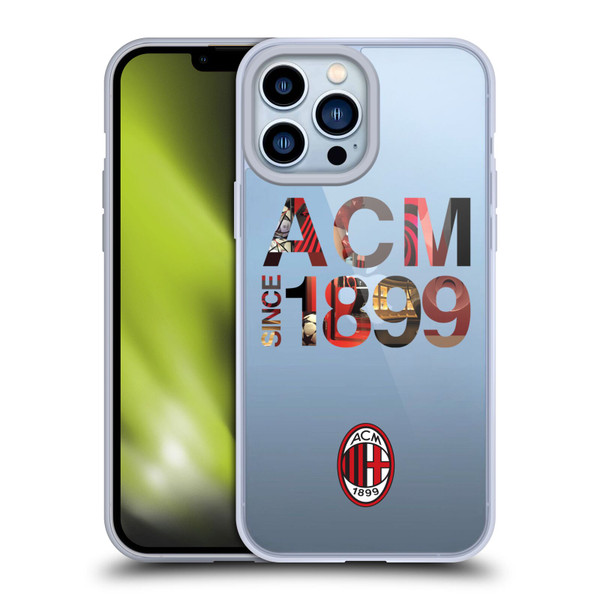 AC Milan Adults 1899 Soft Gel Case for Apple iPhone 13 Pro Max & MagSafe