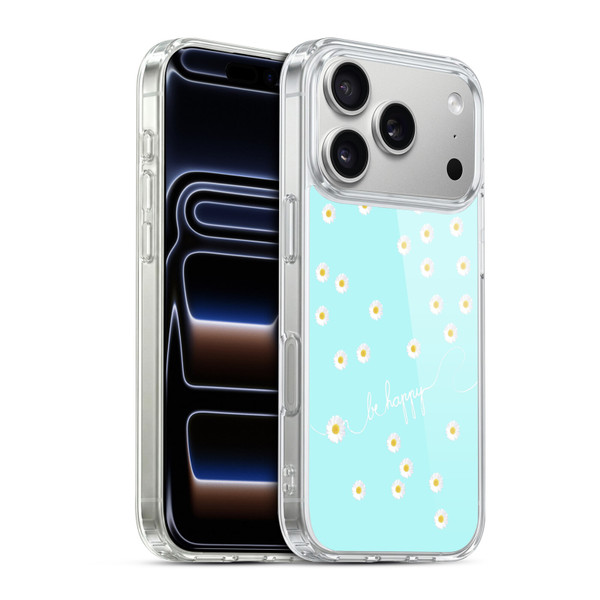 Monika Strigel Happy Daisy Aqua Soft Gel Case for Apple iPhone 17 Pro