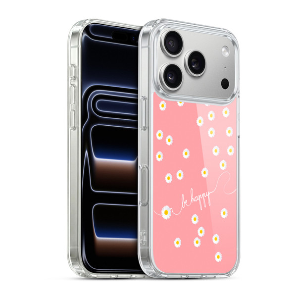 Monika Strigel Happy Daisy Coral Soft Gel Case for Apple iPhone 17 Pro