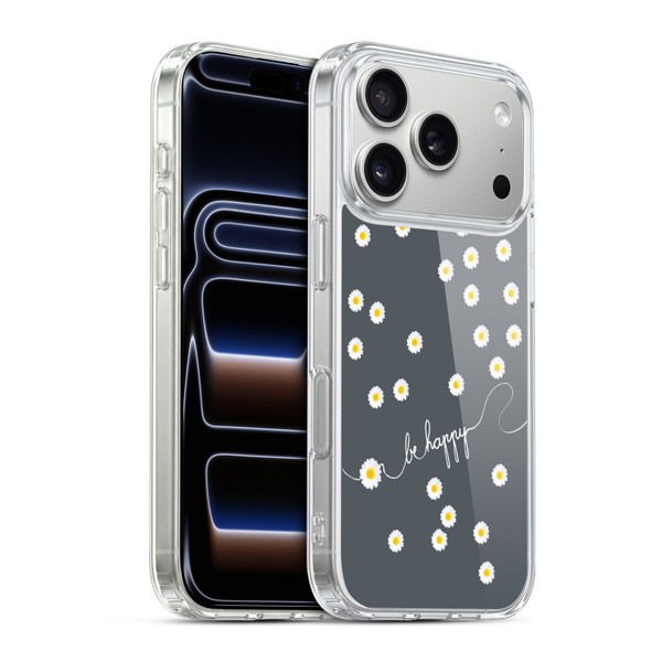 Monika Strigel Happy Daisy Grey Soft Gel Case for Apple iPhone 17 Pro