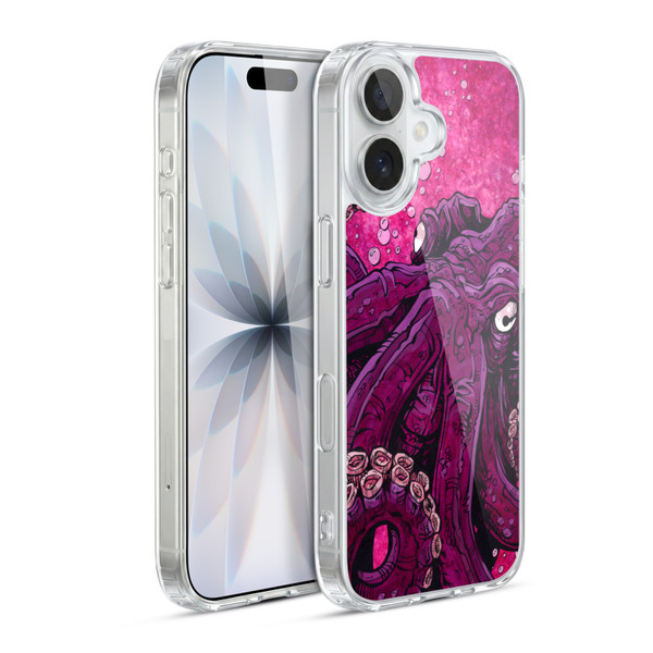 David Lozeau Colourful Grunge Octopus Squid Soft Gel Case for Apple iPhone 17