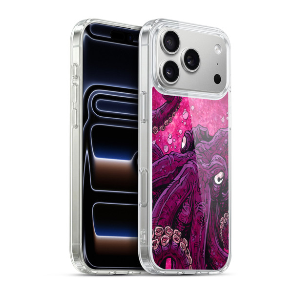 David Lozeau Colourful Grunge Octopus Squid Soft Gel Case for Apple iPhone 17 Pro Max