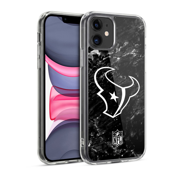NFL Houston Texans Artwork Marble Soft Gel Case for Apple iPhone 11