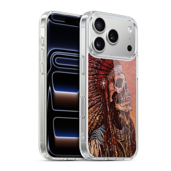 David Lozeau Colourful Grunge Native American Soft Gel Case for Apple iPhone 17 Pro