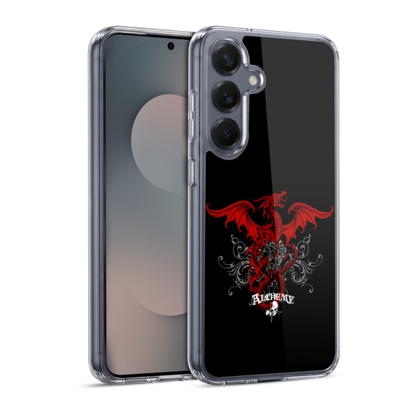 Alchemy Gothic Dragon Draco Rosa Soft Gel Case for Samsung Galaxy S25 & MagSafe