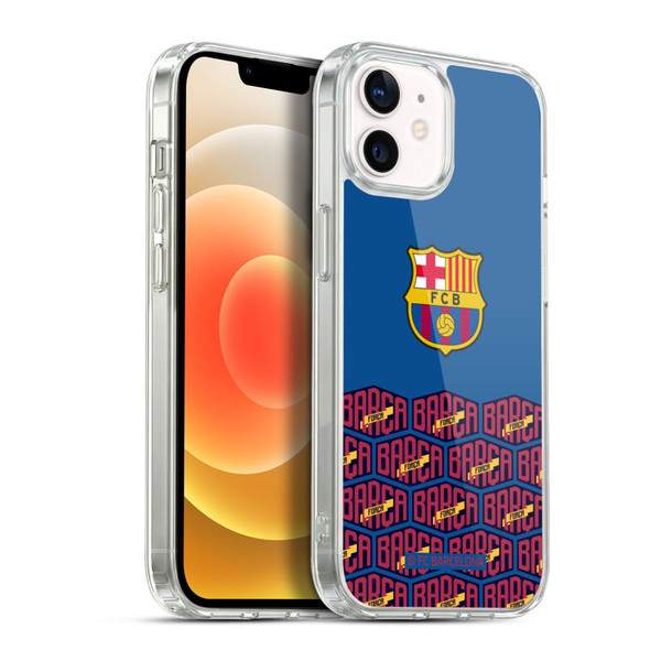 FC Barcelona Forca Barca Logo And Pattern Soft Gel Case for Apple iPhone 12 / iPhone 12 Pro & MagSafe