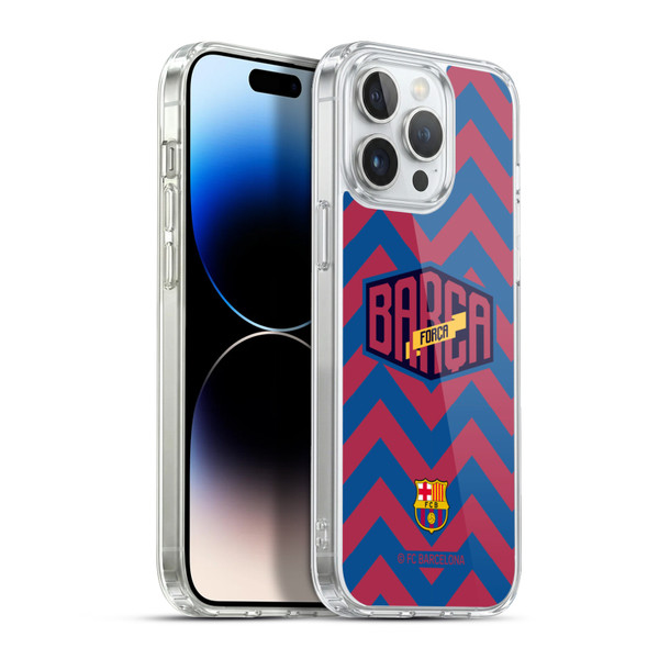 FC Barcelona Forca Barca Zigzag Soft Gel Case for Apple iPhone 13 Pro Max & MagSafe