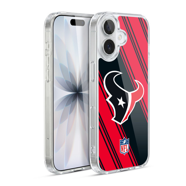 NFL Houston Texans Artwork Stripes Soft Gel Case for Apple iPhone 17