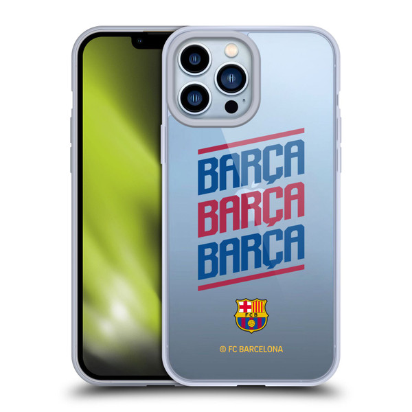 FC Barcelona Forca Barca Triple Soft Gel Case for Apple iPhone 13 Pro Max & MagSafe