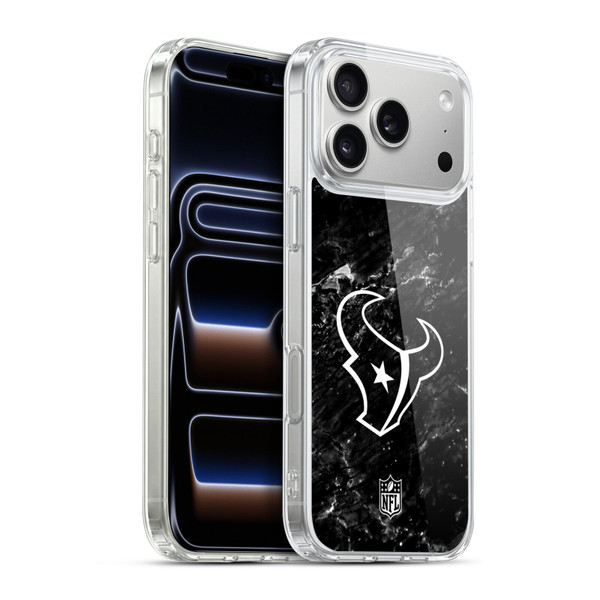 NFL Houston Texans Artwork Marble Soft Gel Case for Apple iPhone 17 Pro Max
