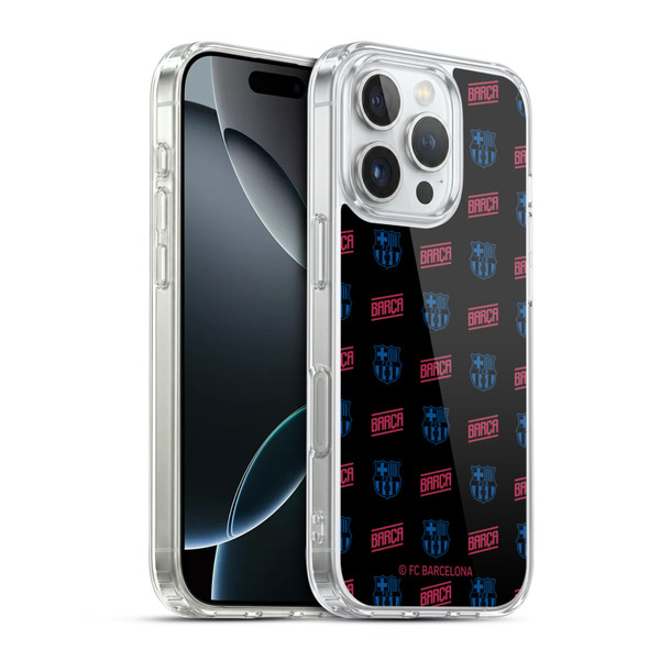 FC Barcelona Forca Barca Pattern Soft Gel Case for Apple iPhone 16 Pro & MagSafe