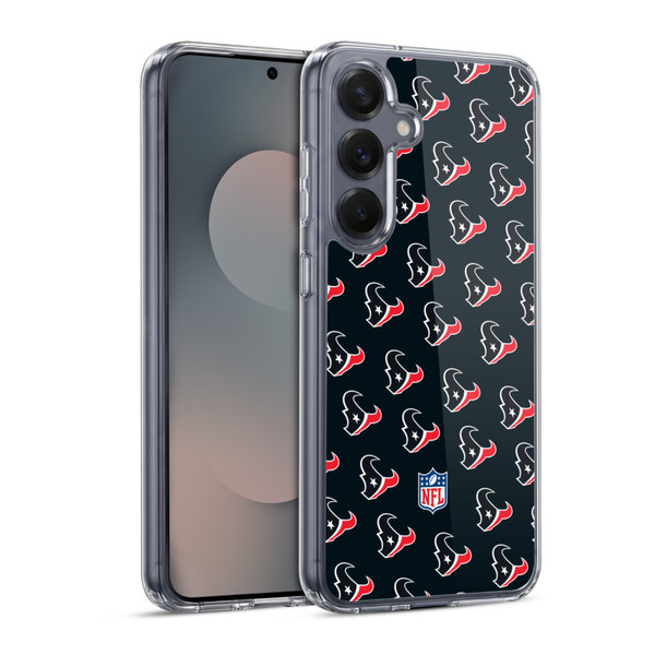 NFL Houston Texans Artwork Patterns Soft Gel Case for Samsung Galaxy S25 & MagSafe