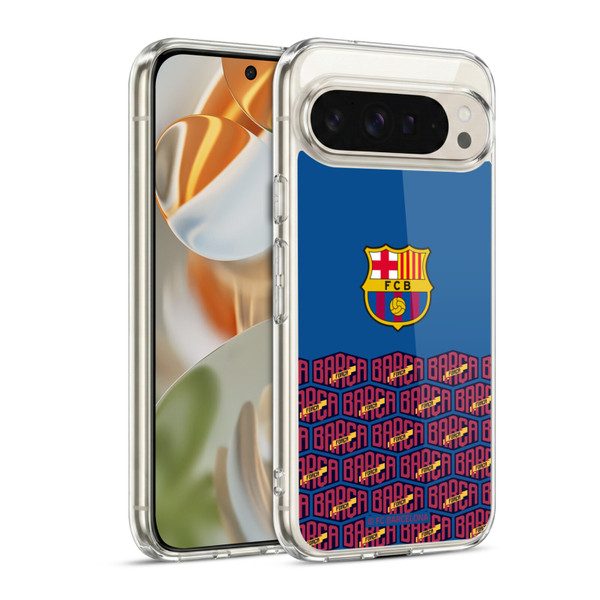 FC Barcelona Forca Barca Logo And Pattern Soft Gel Case for Google Pixel 9 / Pixel 9 Pro