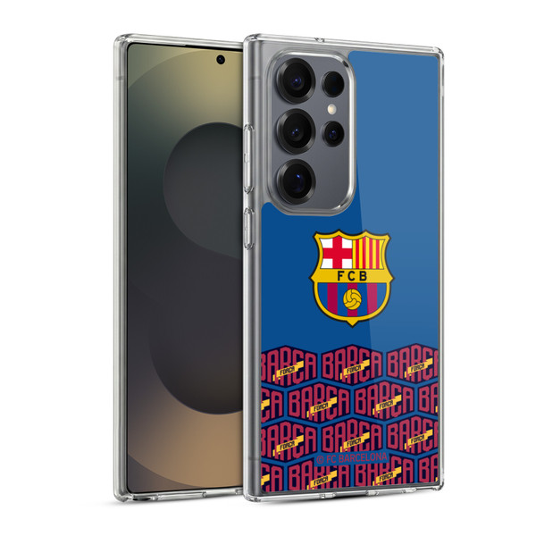FC Barcelona Forca Barca Logo And Pattern Soft Gel Case for Samsung Galaxy S25 Ultra & MagSafe