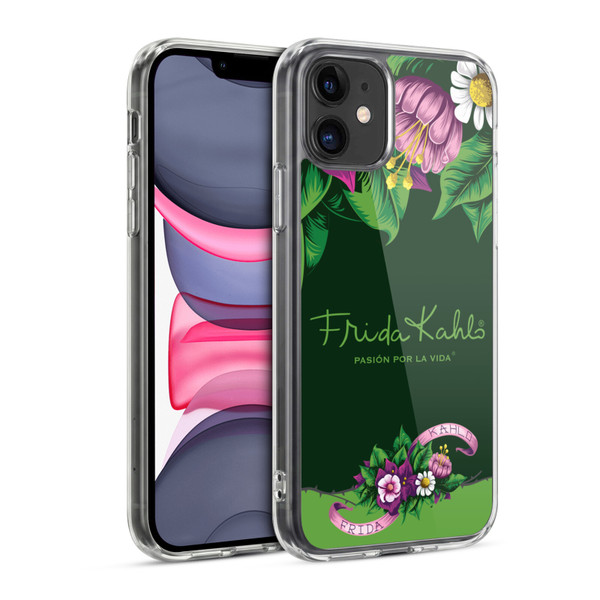 Frida Kahlo Purple Florals Blooms Soft Gel Case for Apple iPhone 11
