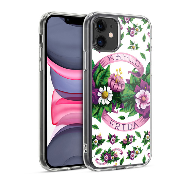 Frida Kahlo Purple Florals Ribbon Soft Gel Case for Apple iPhone 11