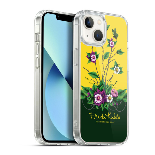 Frida Kahlo Purple Florals Shrub Soft Gel Case for Apple iPhone 13