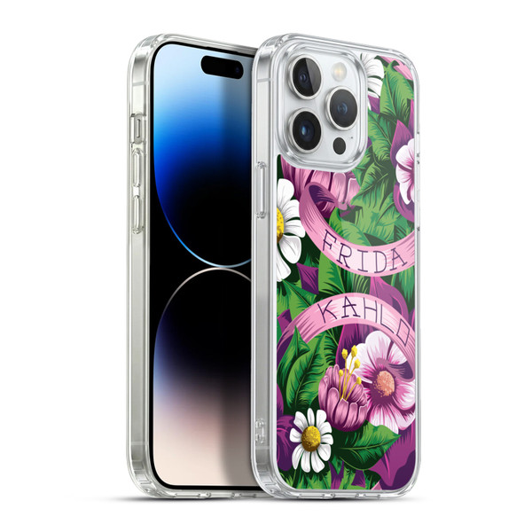Frida Kahlo Purple Florals Lace Soft Gel Case for Apple iPhone 13 Pro Max & MagSafe