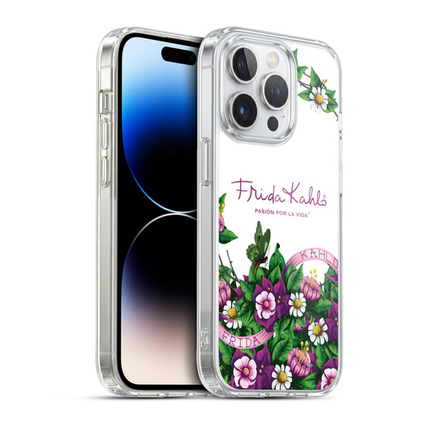 Frida Kahlo Purple Florals Bunch Soft Gel Case for Apple iPhone 13 Pro & MagSafe