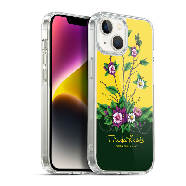 Frida Kahlo Purple Florals Shrub Soft Gel Case for Apple iPhone 14