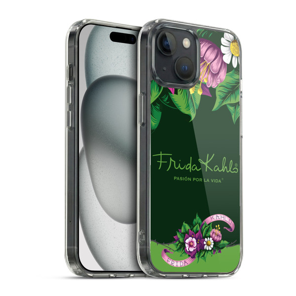 Frida Kahlo Purple Florals Blooms Soft Gel Case for Apple iPhone 15 & MagSafe