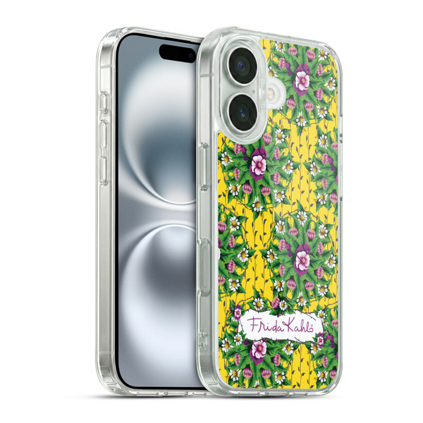 Frida Kahlo Purple Florals Mandala Soft Gel Case for Apple iPhone 16 & MagSafe