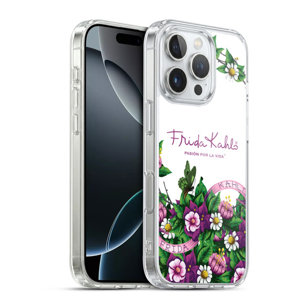 Frida Kahlo Purple Florals Bunch Soft Gel Case for Apple iPhone 16 Pro & MagSafe
