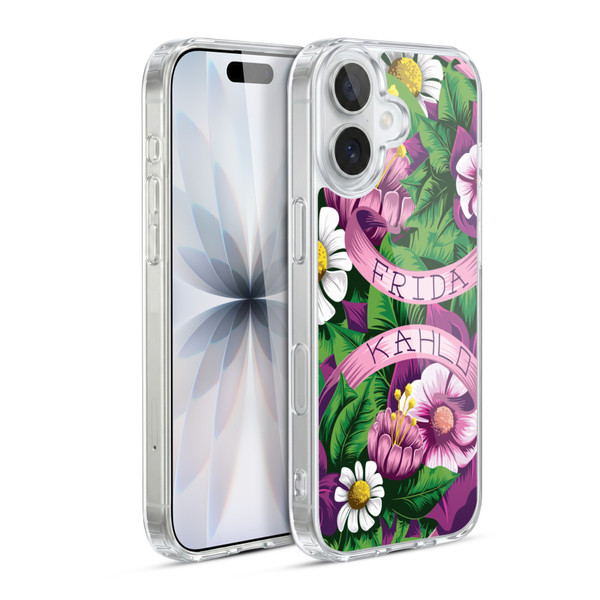Frida Kahlo Purple Florals Lace Soft Gel Case for Apple iPhone 17