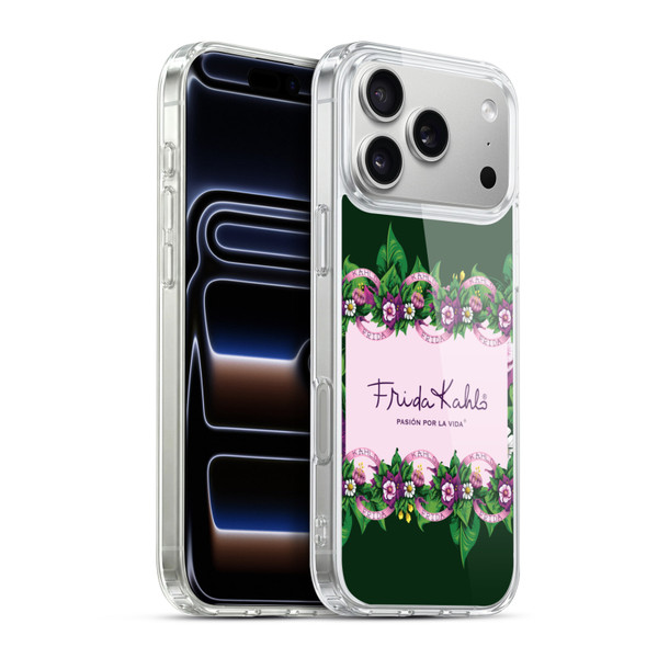 Frida Kahlo Purple Florals Border Soft Gel Case for Apple iPhone 17 Pro Max
